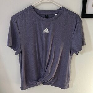 Adidas Women's Purple Knot Front Top